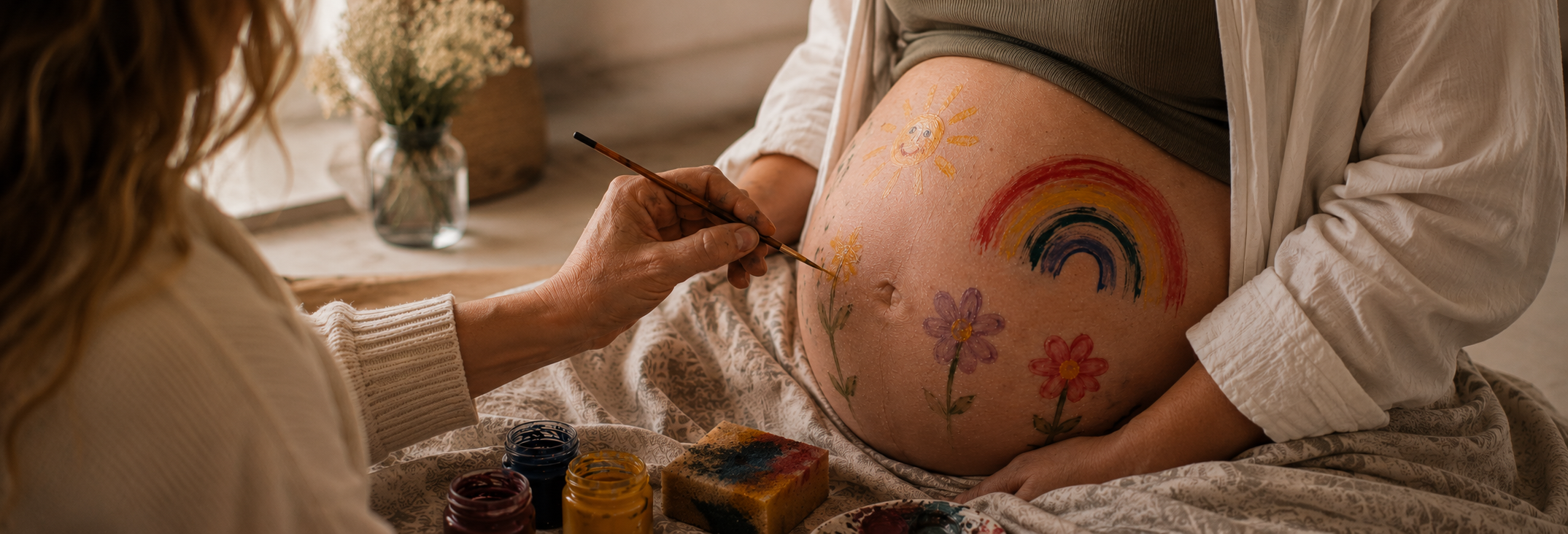 Babybauch Bodypainting Close 02 1
